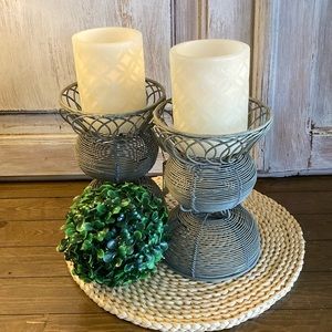 Metal candle holders